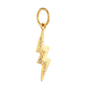 Pave Diamond Lightning Thunder Bolt Pendant, (DPM-1324)