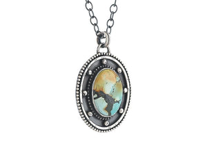 Sterling Silver Turquoise Handcrafted Artisan Pendant, (SP-5813)