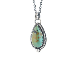 Sterling Silver Turquoise Handcrafted Artisan Pendant, (SP-5812)