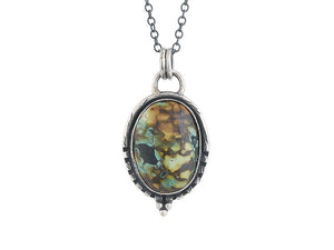 Sterling Silver Turquoise Handcrafted Artisan Pendant, (SP-5826)
