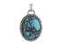 Sterling Silver Turquoise Handcrafted Artisan Pendant, (SP-5843)
