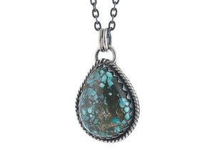 Sterling Silver Turquoise Handcrafted Artisan Pendant, (SP-5816)