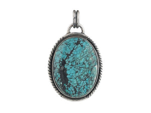 Sterling Silver Turquoise Handcrafted Artisan Pendant, (SP-5838)