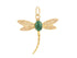 Pave Diamond & Emerald DragonFly Pendant, (DPL-2570)