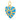 Pave Diamond & Turquoise Enamel Heart Pendant, (DPM-1328)