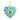 Pave Diamond & Turquoise Enamel Heart Pendant, (DPM-1328)