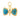 Pave Diamond & Turquoise With Blue Sapphire Butterfly Pendant, (DPM-1344)