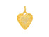 Pave Diamond Fluted Heart Pendant, (DPM-1364)