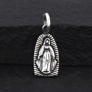 Sterling Silver Mary Catholic Charm  -- SS/CH1/CR56