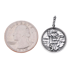 Sterling Silver Roman Warrior Coin Charm -- SS/CH1/CR59