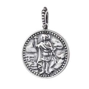 Sterling Silver Roman Warrior Coin Charm -- SS/CH1/CR59