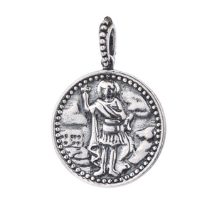 Sterling Silver Roman Warrior Coin Charm,  (SS/CH1/CR59)