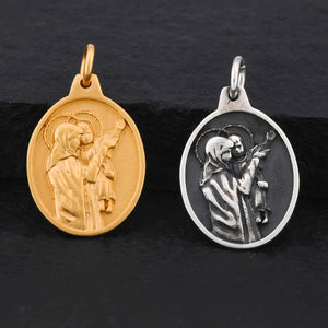 Sterling Silver Artisan Mother Mary Charm  -- SS/CH1/CR69