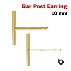 14K Gold Filled, 10mm Bar Post Earring (GF-805)