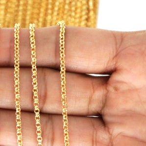 14K Gold Filled Heavy Rolo Chain, 2 mm Rolo chain, (GF-100)