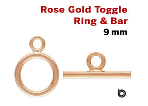 Rose Gold Filled Toggle Ring & Bar, (RG/316/9)