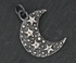Sterling Silver Starry nights inspired Moon Pendant, (AF-181)