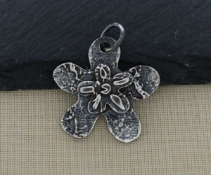 Sterling Silver Artisan Layered Flower Pendant,  (AF-179) - Beadspoint