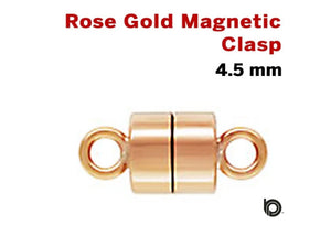 Rose Gold Filled Magnetic Clasps w/ Ring, (RG/304)