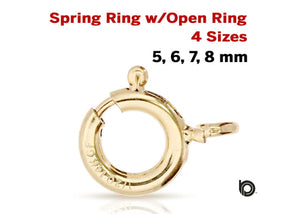 Gold Filled Spring Ring w/open Ring Clasp, 4 Sizes (GF/450)