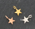 2 Pieces, Sterling Silver Artisan Star Charm, Star Charm, (AF-117)