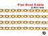14K Gold Filled Flat Oval Cable Chain, 2.5x1 mm Links, (GF-113)