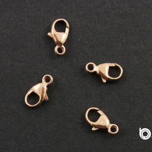 10 pieces-Rose Gold Filled Lobster Claw w/ Jump Ring, (RG/856)