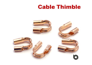 Rose Gold Filled Cable Thimbles, (RG/302)