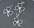 Sterling Silver Clover Charm, Lucky Clover Charm, (AF-168)