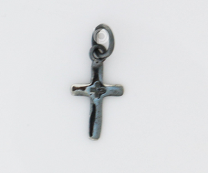 Sterling Silver Cross Charm, Small Cross Charm (AF-173) - Beadspoint