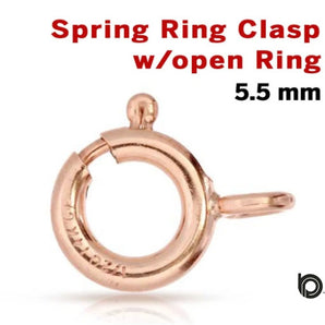 Rose Gold Filled Spring Ring Clasp w/Open Ring (RG/450)