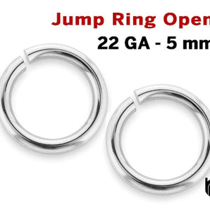 Sterling Silver 22 GA Open Jump Ring,20 PCS (SS/JR22/5)