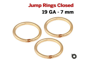Gold Filled 19 GA Close Jump Rings,5 Pieces, (GF/JR19/7)