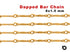14K Gold Filled Dapped Bar Chain, 8x1.5 mm, (GF-122)
