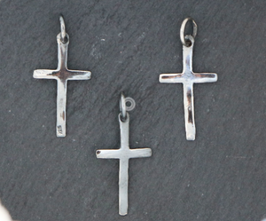 Sterling Silver Cross Charm, Cross Charm,  (AF-172) - Beadspoint