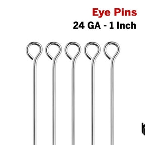 Sterling Silver 24 GA Eye Pins,(SS/E24)