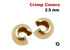 Gold Filled Crimp Covers, 2.5 mm, 10 Pieces (GF/380)