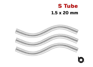 Sterling Silver S Tube, (SS/1646/1.5x20)