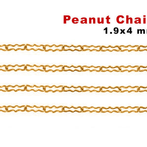 14K Gold Filled Medium Peanut Chain, 1.9x4 mm (GF-130)