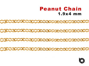 14K Gold Filled Medium Peanut Chain, 1.9x4 mm (GF-130)