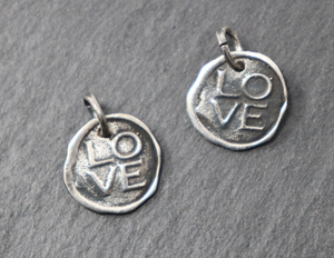 Sterling Silver handmade Love Charm,  (AF-916) - Beadspoint
