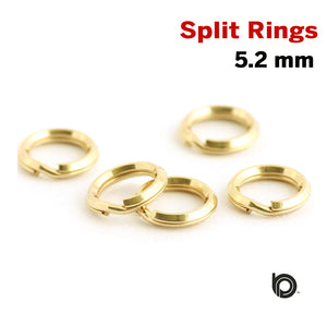 Gold Filled Split Rings-5 pieces, (GF/363) - Beadspoint