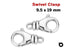 Sterling Silver Swivel Clasp, (SS/870)