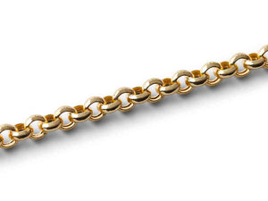 14K Solid Yellow Gold Rolo Chain Necklace, 1.5 mm (14k-441(4))
