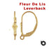 14K Gold Filled Fleur De Lis Lever back, (GF/323)