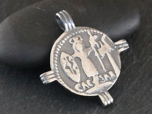 Sterling Silver Large Medallion Pendant -- (AF-249) - Beadspoint