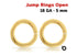 Gold Filled 18 GA Open Jump Rings, 5mm,5 Pieces, (GF/JR18O)