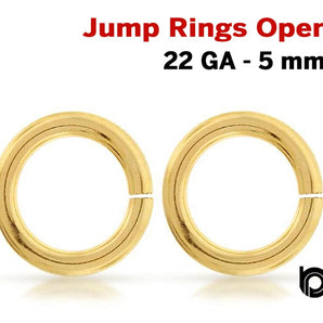 Gold Filled 22 GA Open Jump Rings, 20 Pieces, (GF/JR22O)