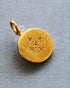 Gold Vermeil Over Sterling Silver Disc Charm with 0.2 Ct Diamonds -- VM/CH11/CR23