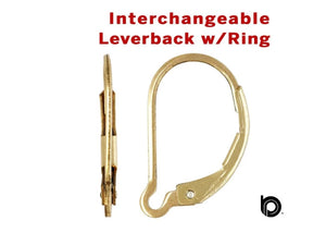 Gold Filled Interchangeable Leverback w/Ring,  (GF/325)